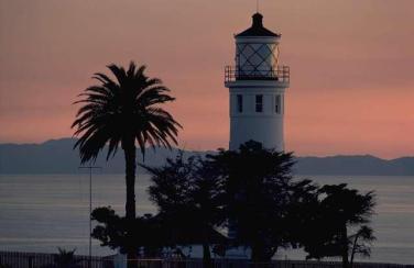 closeup lighthouse tropical